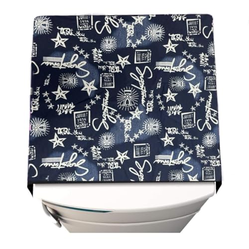 Image of MAXIMUS Dust & Stain Free Waterproof Fridge Top Cover | Refrigerator cover | Washable Material Fridge cover | 6 Utility Pockets (Blue)