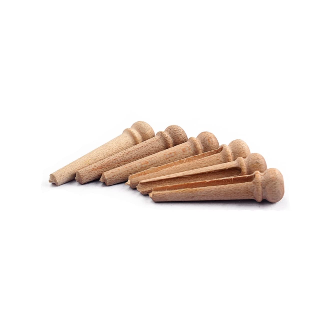 OFFSCH Replace Old Guitar Bridge Pins 6 Pcs Maple Bridge String Pegs for Acoustic Guitar Natural Brown No Tools Needed