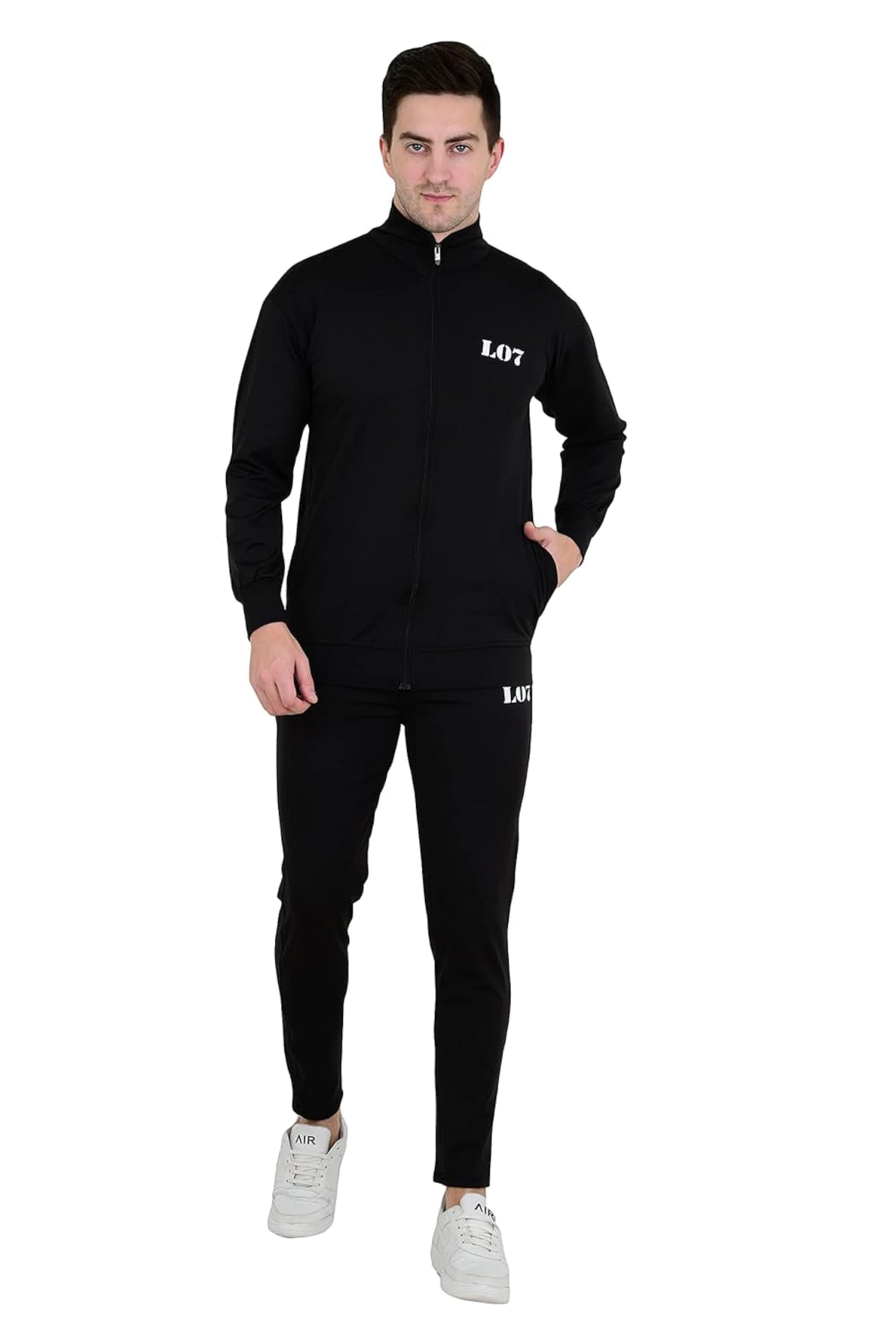 sdgp Men Solid Black Stretchable Tracksuit/Sportswear/Gymwear/Daywear/Outwaear-picture-37