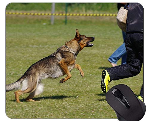 Animal Leaves Shepherd Dog Autumn Printed Mouse Pad,German Shepherd Dog Office Mouse Pad