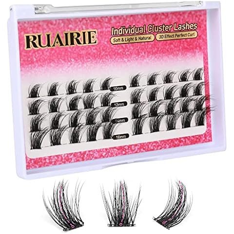 Ruairie Cluster Lashes False Eyelashes DIY Individual Eyelash Extensions C Curl 10-16mm 40pcs False Lashes Cover