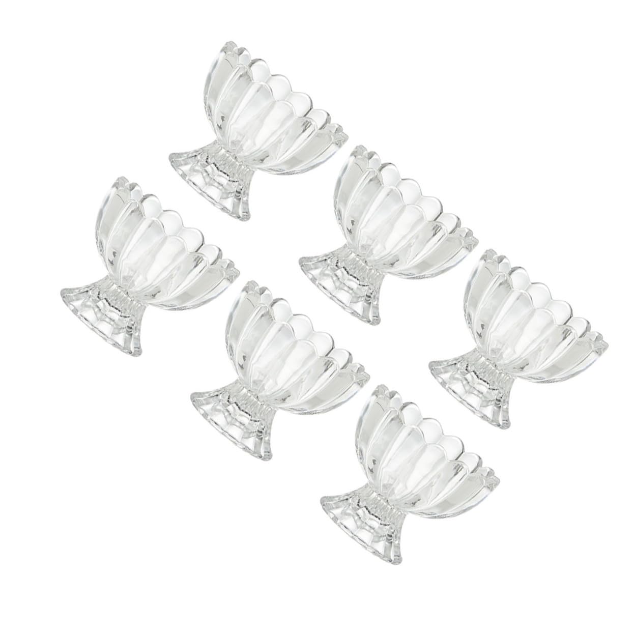 Happyyami Coppe per Gelato in Vetro 100ml, Set 6 Pezzi per Dessert