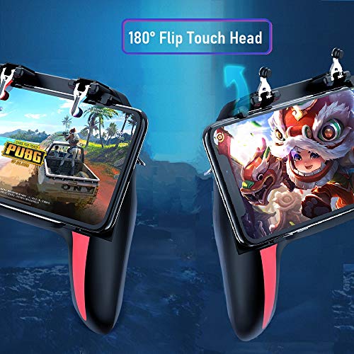 Pubg Mobile Game Controller- Dual Cooling Fan Gaming Triggers With 2200 Mah Build In Battery For 4.7-6.5Inch Iphone And Android Phone By Ipremium (Dual Fan) #TOP3
