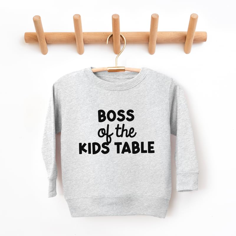 Bump and Beyond Designs Boss of The Kids Table Funny Thanksgiving Sweatshirt for Toddlers2