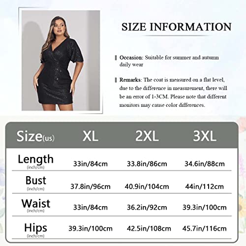 EVILD Plus Size Sequin Dress Black Bodycon Party Sexy Dresses for Women2