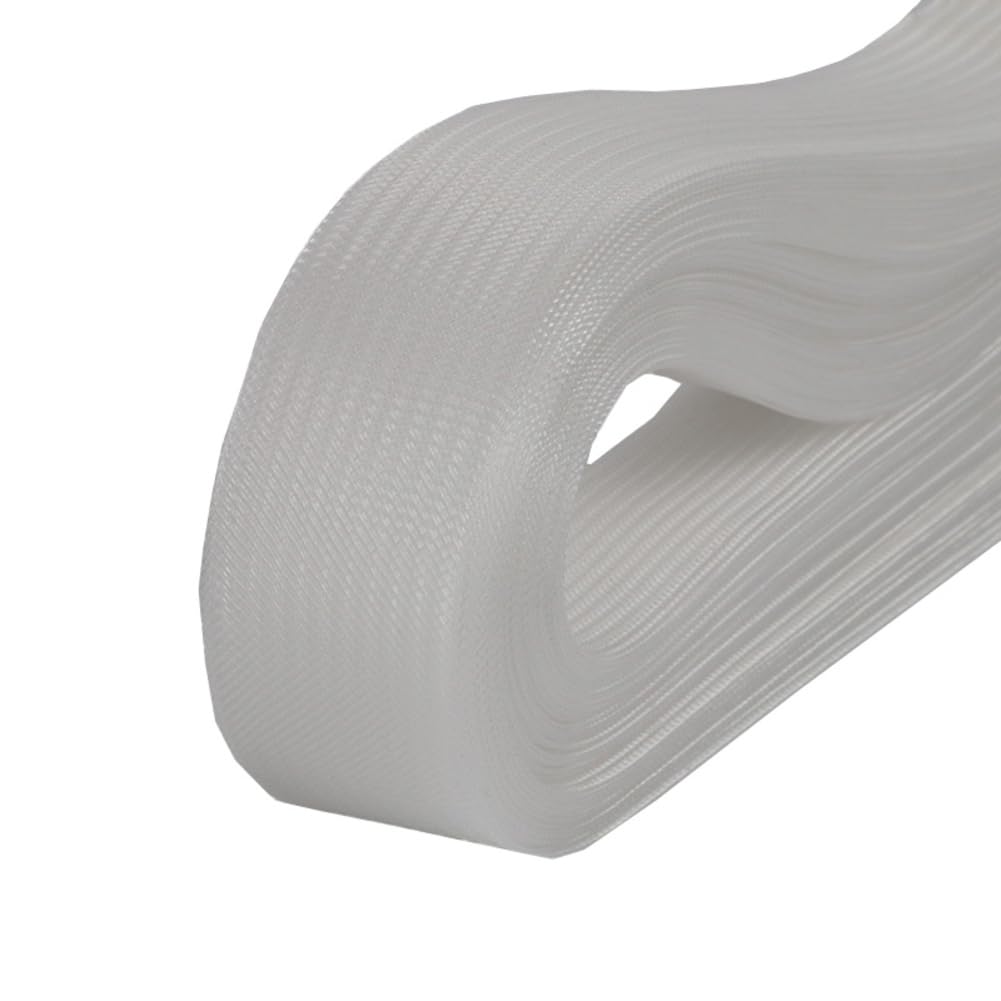 Taśma siatkowa 50 jardów 12,5 cm elastyczność poliester Horsehair Braid Sewing poliester Boning sztywne włosie końskie warkocz ozdobny warkocz różowy pasek usztywniający do szycia, sukienki