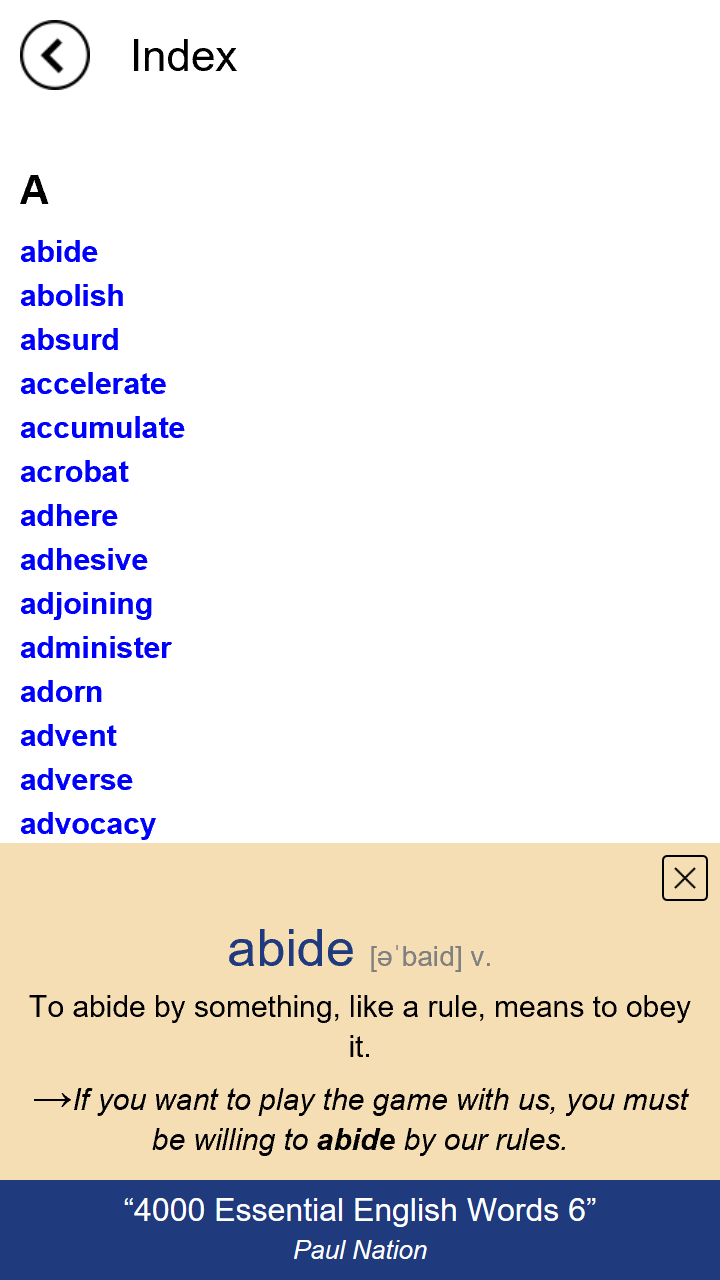 4000 Essential English Words 6 - App on Amazon Appstore