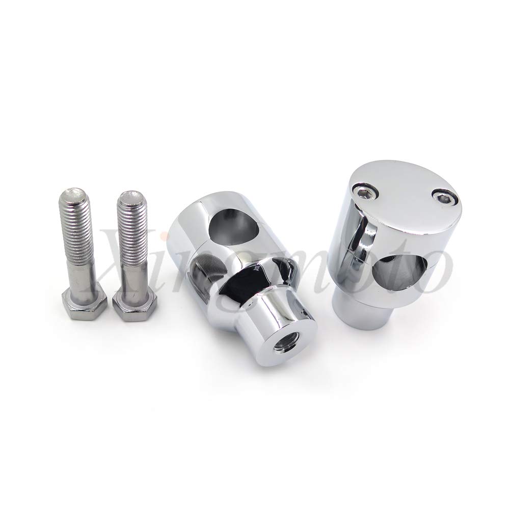 NBX- Motorrad Chrom Shorty rund 7/8" 22mm Lenker Riser für Harley Kawasaki Yamaha V-Star 650 VTX 1300 Valkyrie Boulevard Intruder Volusia