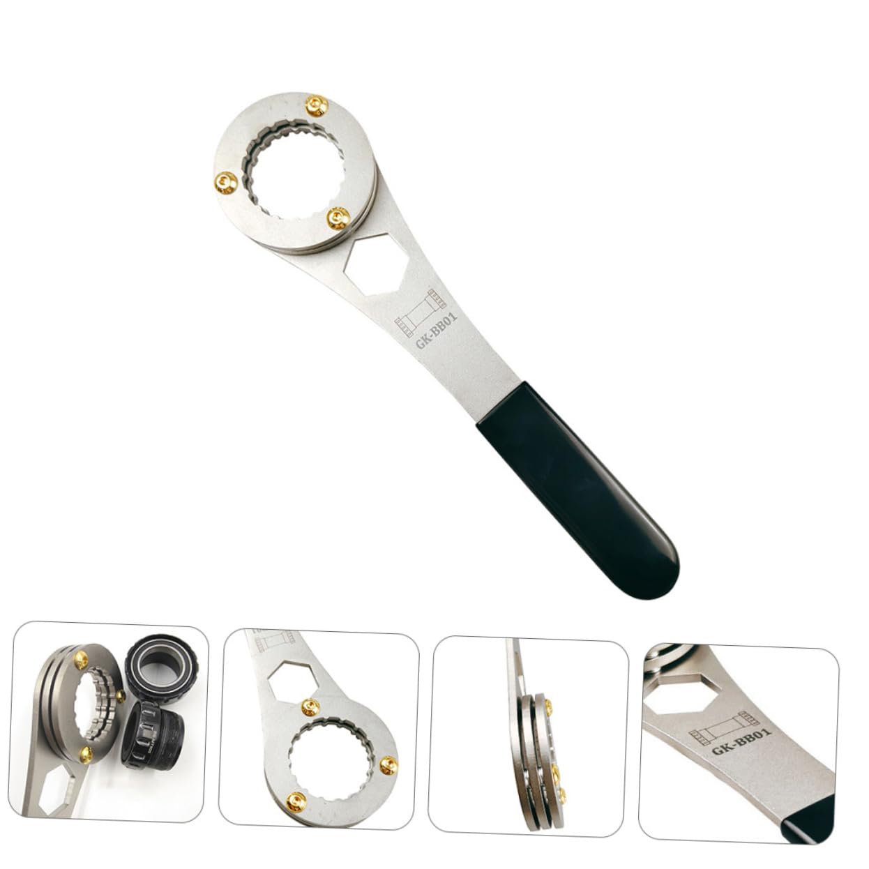 Totority Central Axis Removal Tool for Precision Crankset Wrench Comfortable Handle Compatible Easy to Use