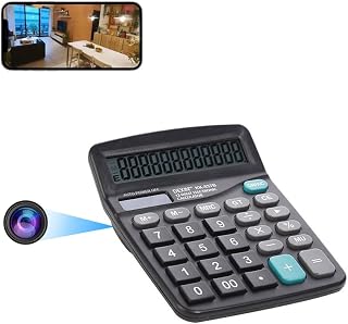 Firstoy Hidden Camera Calculator, Full HD 1080P WiFi Spy Camera Electronic Counter with Night Vision and Remote Viewing Function, Nanny Cam Surveillance for Home Office Indoor Security