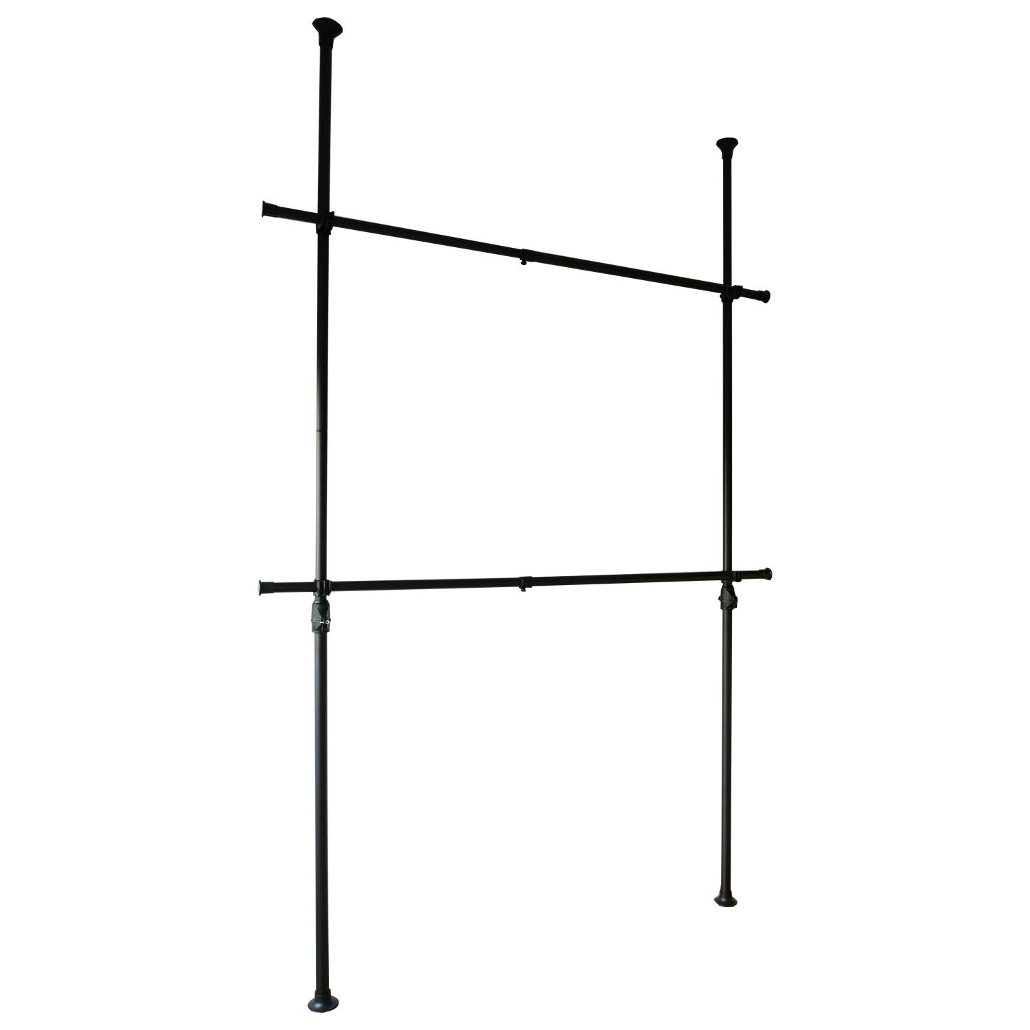 Amazon.co.jp: 山善 突っ張りポールハンガーラック ダブル 高さ