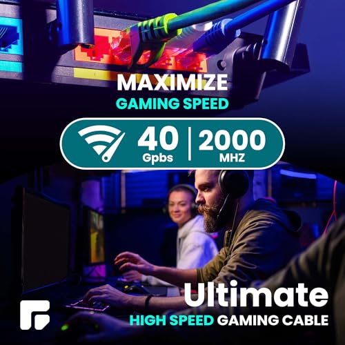 Image of CAT 8 Ethernet Cable, 6ft (4 Pack) Ultra High Speed 40Gbps 2000MHz 30AWG CAT8 Cable LAN Internet Network Cord with Metal Plated RJ45 Connector for Gaming,Router,Modems,PC(6ft /4 Pack) (GS4PC8-01)