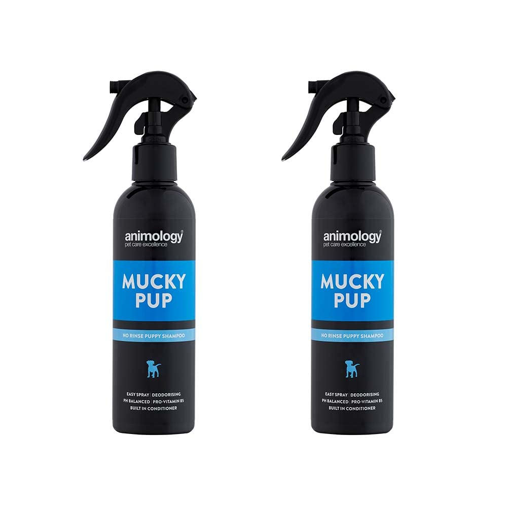AnimologyMucky Pup Shampoo – No-Rinse Dry Shampoo for Dogs – 250 ml Puppy Shampoo – Removes Dirt and Foul Odours – Maintains the Health, Strength, And Condition of Your Dog’s Coat 2 Pack