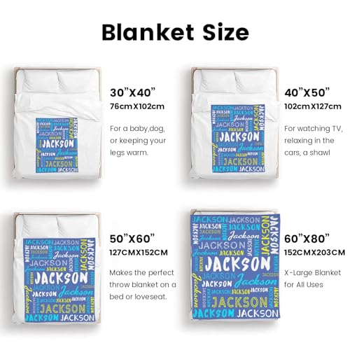 Personalized Name Blanket Customized Baby Blankets for Girls Boys Adults Monogrammed Blankets and Throws Christmas Birthday Mothers Fathers Valentines Day Gift