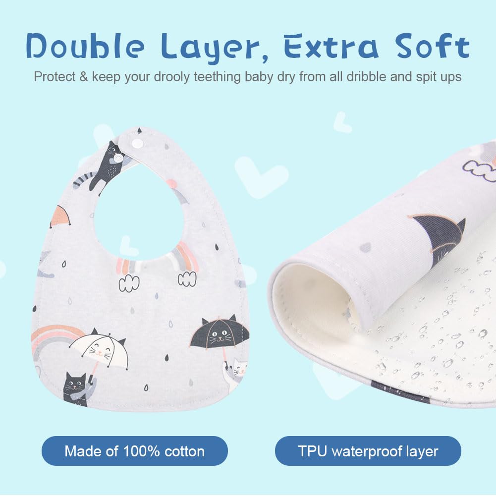 Vicloon Baby Bandana Dribble Bibs, 8 Pack Teething Bib Set - Image 3