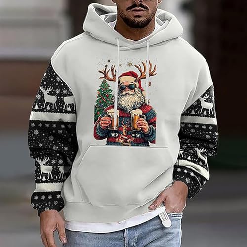 Sweat à capuche hommes imprimé pull longiligne confortable et doux