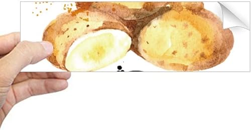 Potato Vegetable Tasty Healthy Watercolor Rectangle Bumper Sticker Notebook Window Decal