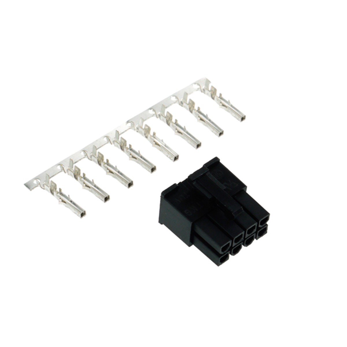 8 Pin ATX EPS Netzstecker Buchse Schwarz - Female Connector Für PC-Netzteil Modding