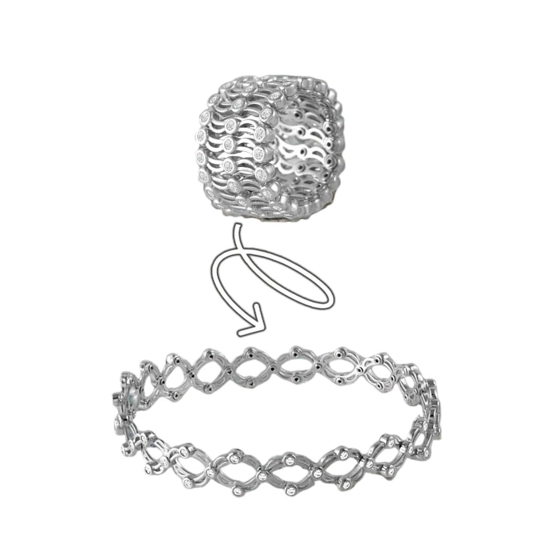 Rihi By P.C.Chandra Ring Cum Bracelet For Women and Girls (B0C3DV8T4Z) Amazon Price History, Amazon Price Tracker