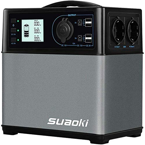 Suaoki 400Wh/120,000mAh Groupes éléctrogènes Alimentation du Générateur Energie Solaire Portable Chargée de Solaires Sortie AC Voitures 4 USB Ports 2 AC&DC Onduleurs 1 Allume-cigare Socket 