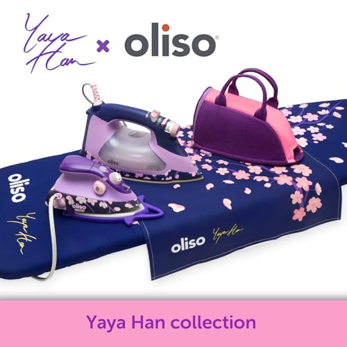Image of oliso Yaya Han x Mini Iron Carry Bag for M2Pro and M3Pro | Polyester Felt Travel Case, Quilting Retreat Storage, Compact Sewing Accessories, Heavy-Duty Zipper