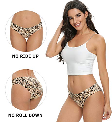 Wealurre Seamless Underwear For Women No Show Panties Soft Stretch Hipster Bikini Underwears 5-Pack thumb #1