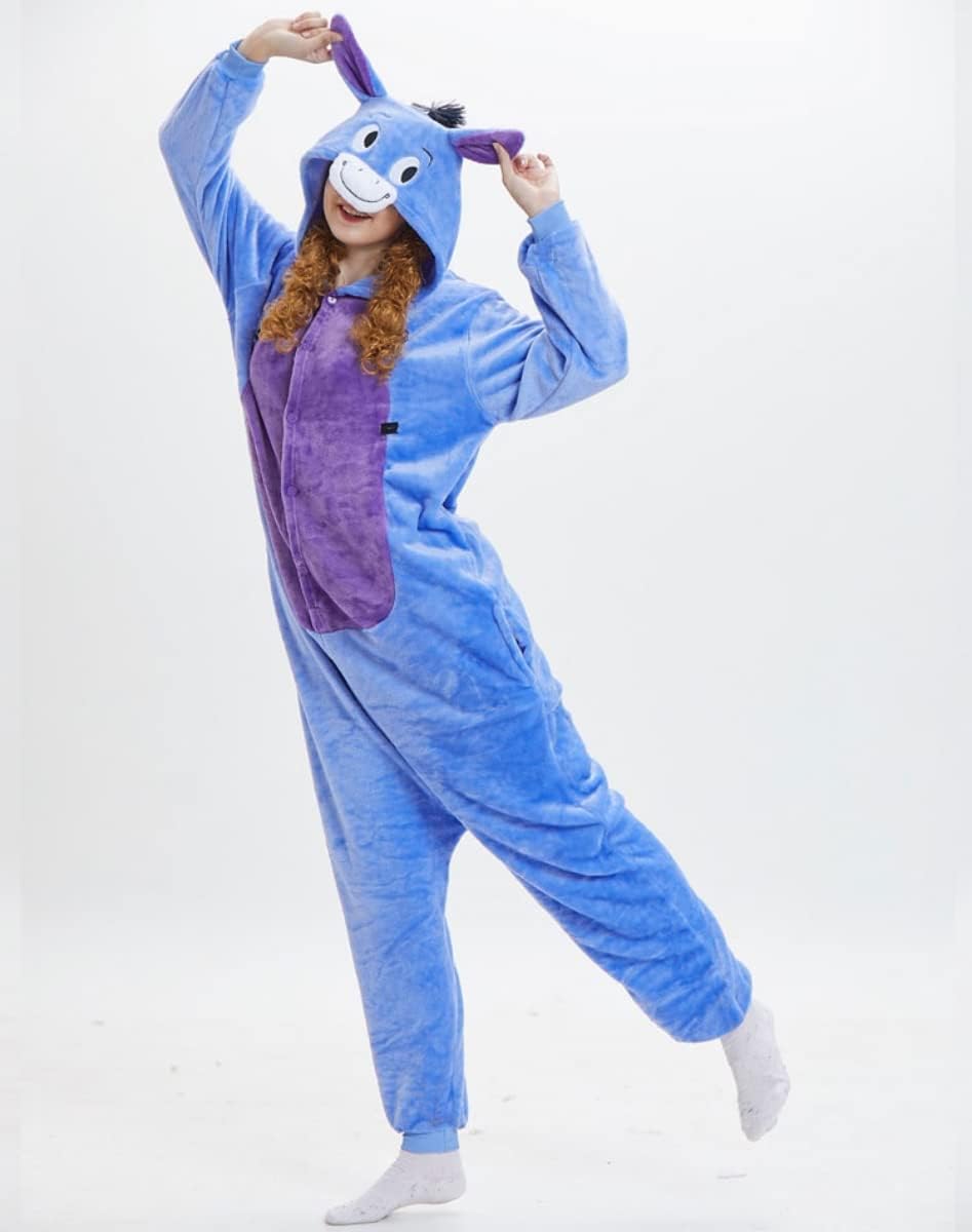 Animal Onesie Pajamas Kigirumi for Women Men Adult Unisex Sleepwear Halloween Cosplay Costume One-piece Jumpsuit