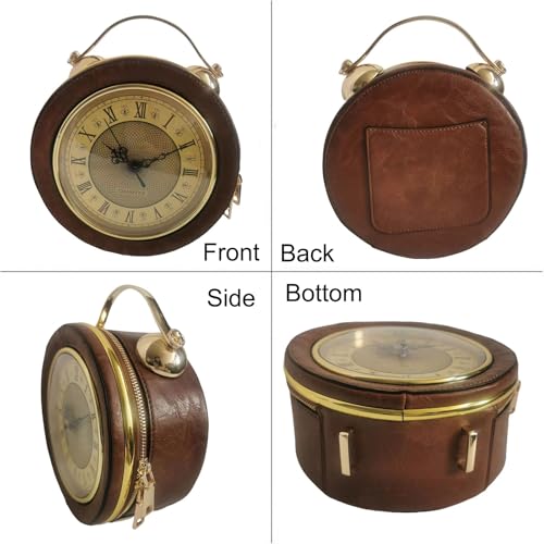 Image of Women PVC Clock Shaped Handbag Crossbody Shoulder Bag Clock Purse