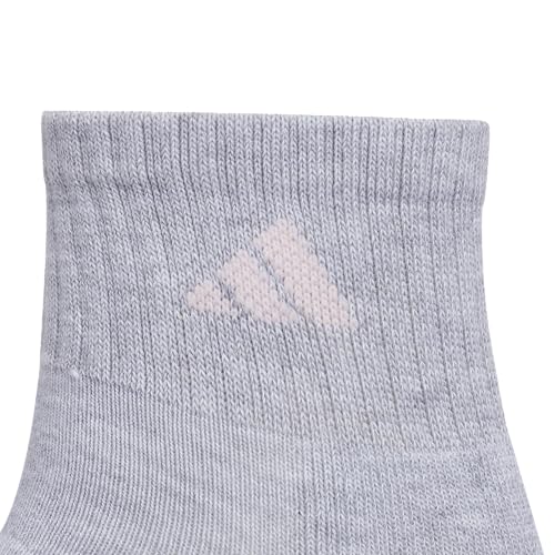 Image of adidas Women's Athletic Cushioned Quarter Ankle Socks (6 Pairs) Durable & Comfortable