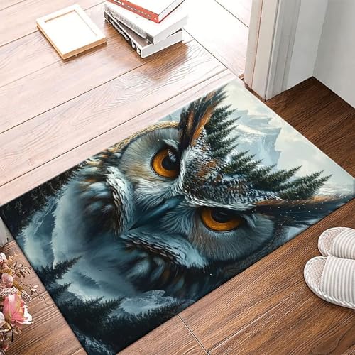 Tapis de sol hibou 3D pour une décoration de salon chaleureuse
