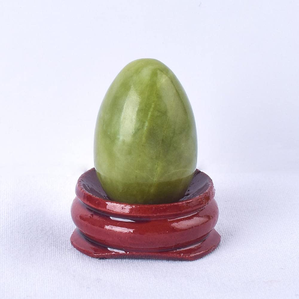 Donne Massaggio Corpo No Hole Giada Verde Naturale Yoni Eggs Kegel Ginnico Muscolo pelvico Guarigione vaginale Cura della salute Ben Wa Balls-40x25mm