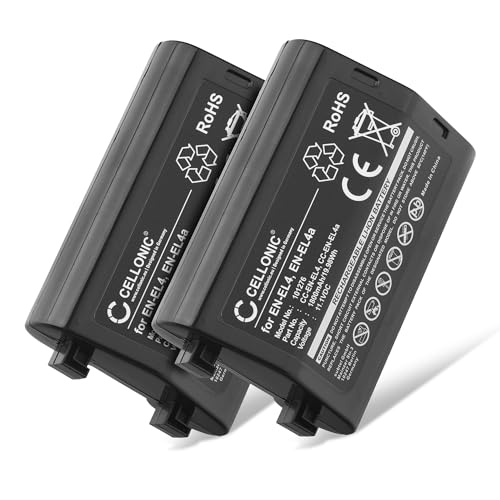 Perfetta compatibilità & adattabilità – Batteria compatibile con compatibile con Nikon D3, EN-EL4a, D3s, EN-EL4, D2X, D3X, F6, D2Xs, D2Hs, D2H. Consulta l'elenco completo nella nostra scheda prodotto.