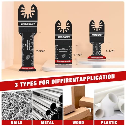 AMZWEI 30-Piece Bi-Metal Oscillating Blade Set