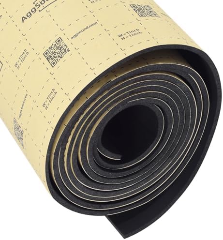 AggSound 157mil 24sqft Roll Sound Deadener for Cars-Auto Closed Cell Foam Noise Deadening Material-Heat Shield Insulation Dampening Mat