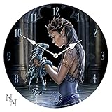 Anne Stokes Water Dragon Bedroom Wall Clock Round Gothic Medieval Clock Now9955