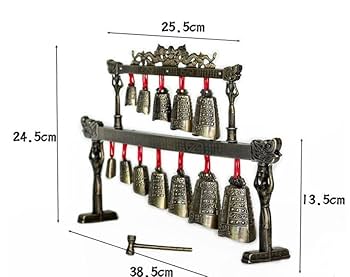 Amazon.com - QianKao 工艺品仿古乐器编钟复古青铜器击打乐器单