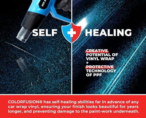 ColorFusion PPF by VViViD, Gloss Cosmic Blue Dry Apply PPF Vinyl Car Wrap Roll 1ft x 5ft - Image 6