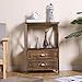 Stolik nocny, z półką i 2 szufladami Retro Sypialnia Drewniana Szafka Side Cabinet Locker Mały Ganek Tabela Shabby Chic Meble Salon