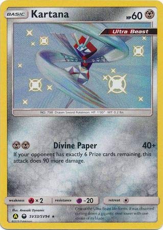 Pokemon Kartana - SV33/SV94 - Shiny Rare Hidden Fates Singles