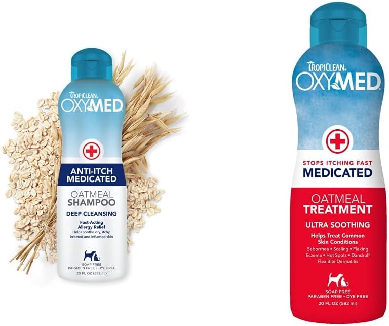 TropiClean OxyMed Medicated Dog Shampoo for Pets, 592ml & OxyMed