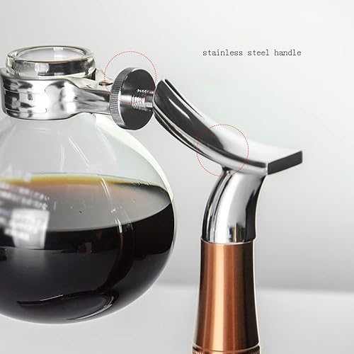Miniatura 6 de JITEM Cafetera Syphon Cafetera de estilo japonés al vacío de vidrio sifón percoladores 3 tazas de vidrio de mesa sifón cafetera para café o té