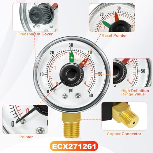 Image of ECX271261 Pool Pressure Gauge with PTFE Sealant Tape