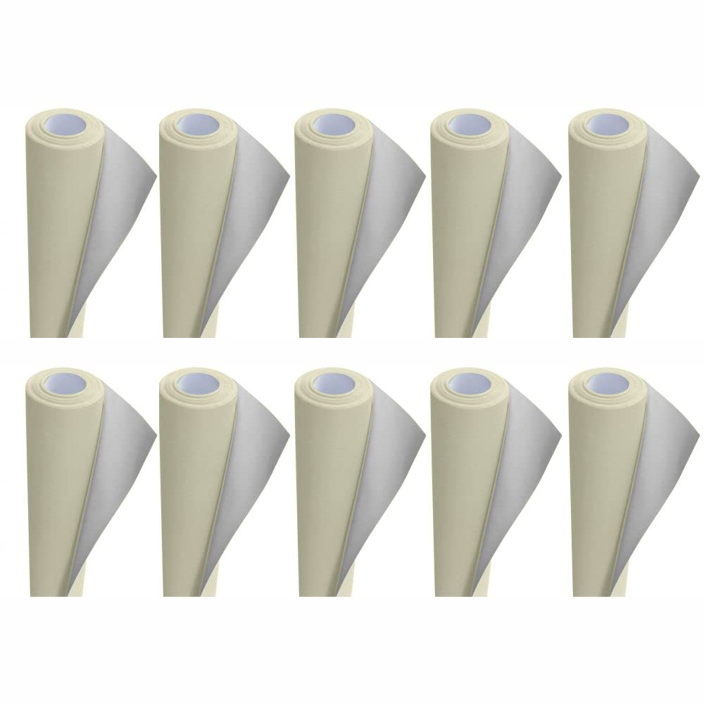 3 Ace Crafts (Pack of 10) Poster Paper Rolls (Cream White) (10m x 76cm) wrapping paper for Birthday Gift Wrapping - perfect for Festival Decorations, Floor Covering, Table Runner, School Notice Boards