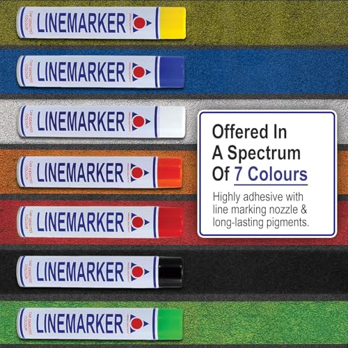 Image of Aerosol Solutions Line Marker Blue 26 Oz [Pack of 6] Grass and Road Spray Paint, All Purpose Striping Paint Spray | Perfect for Athletics, Sports Fields & Pavement