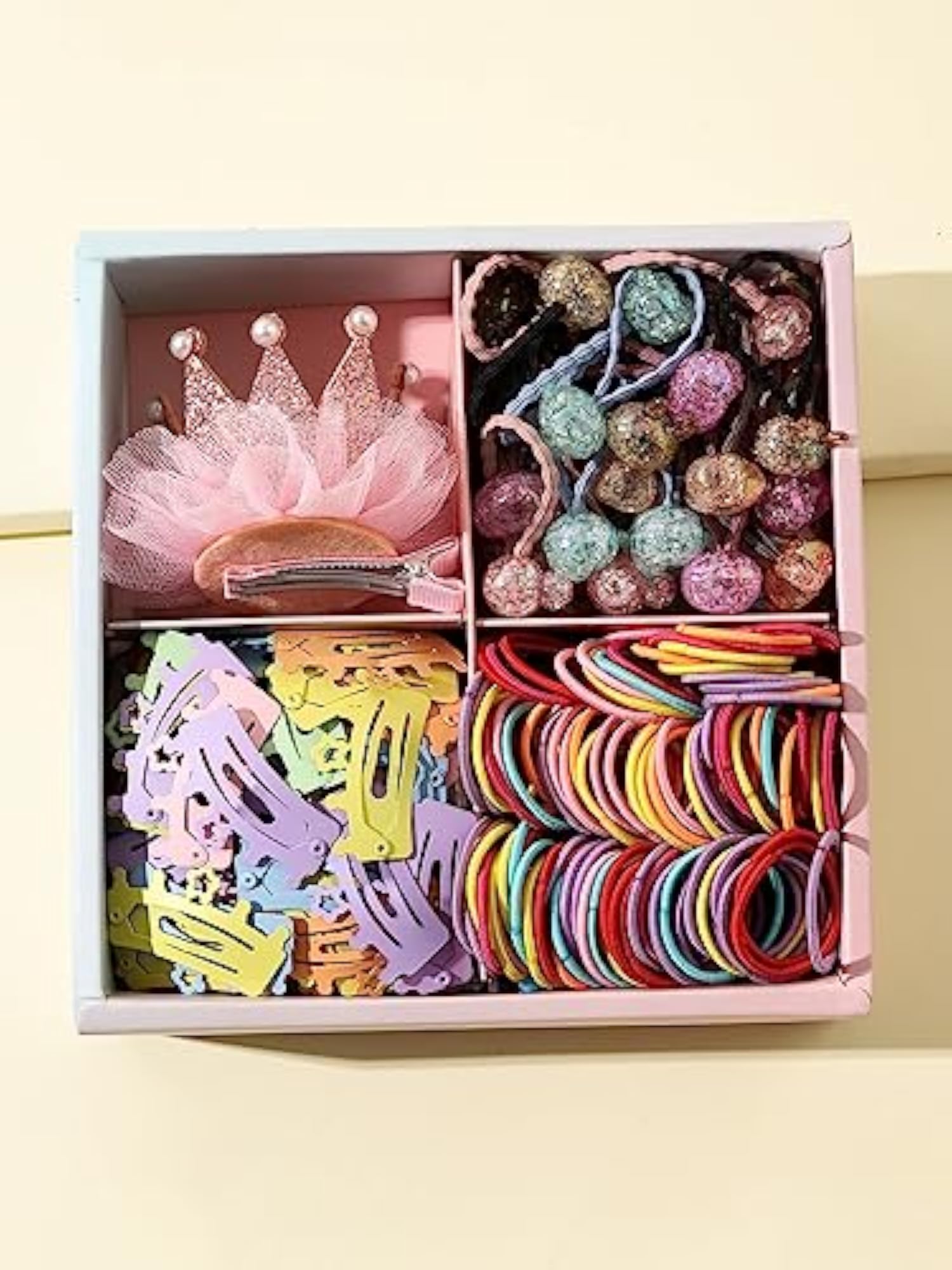 131 Pcs Princess Crown Hairband Clips Set for Toddlers