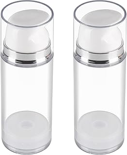 minkissy 2PCS 150ml Empty Airless Pump Bottles Airless Cosmetic Cream Pump Bottle Travel Size Vacuum Bottle Refillable Cosmetic Containers Dispenser for Creams Gels Lotions Hand Cream