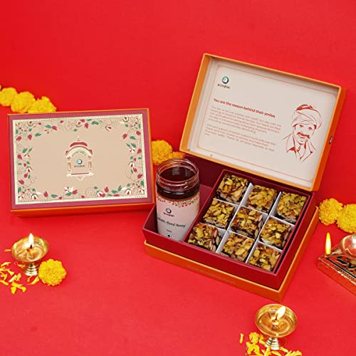 Image of Anveshan Sweets Mithai Gift Box Pack of 2 - Dry Fruit Paak Mithai Sweets with Honey | Healthy Sweets and Snacks