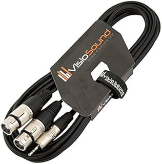 3.5mm Stereo TRS Mini Jack to Twin 2 x Female XLR Lead/Audio Signal Cable 3m