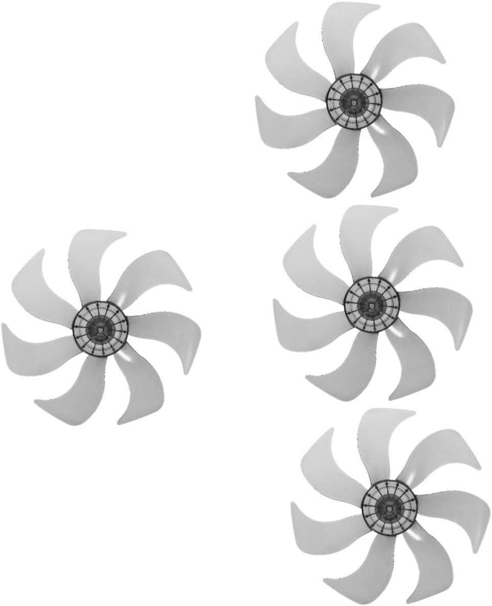4pcs Electric Fan Blades Leaf Design for Floor Table Fans Transparent Replacement Blades for Easy Installation and Enhanced Cooling