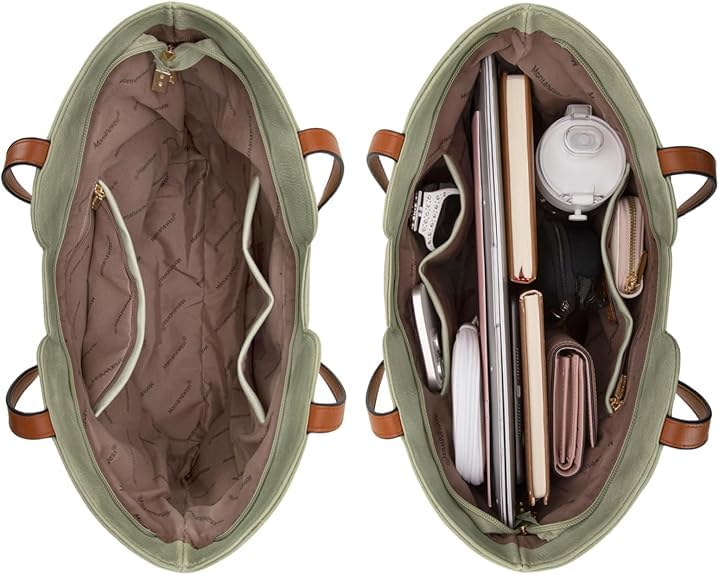 Zippered Leather Tote Bag for Women, Spacious Casual Shoulder Purse for Daily Use 6